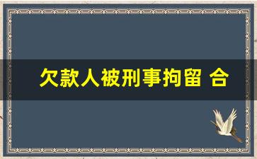 欠款人被刑事拘留 合同纠纷可以先起诉吗